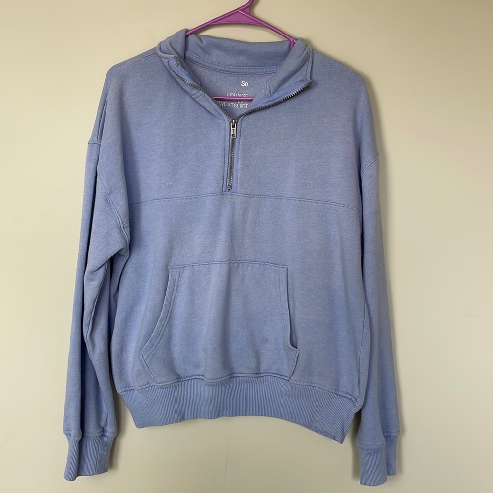 Violet pullover zip up